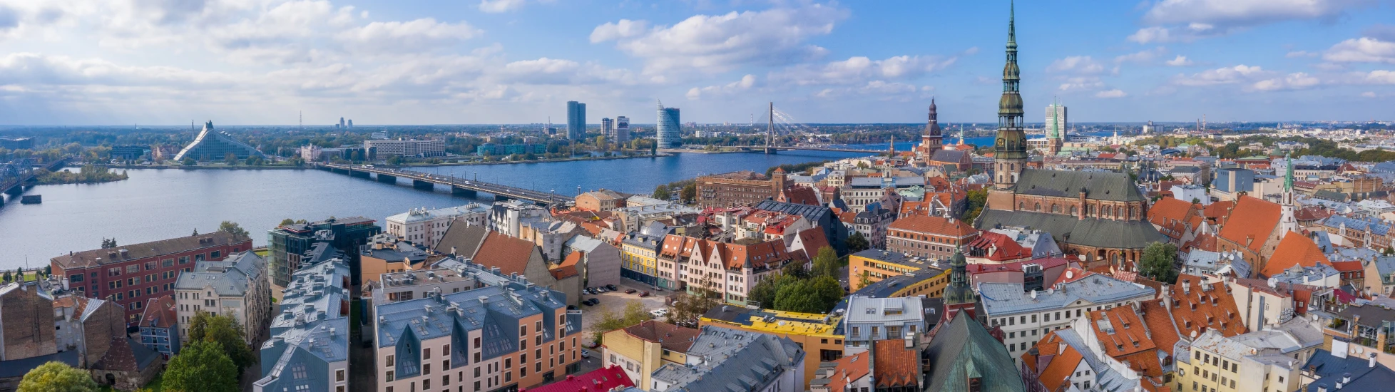 Old town Riga skyline Latvia